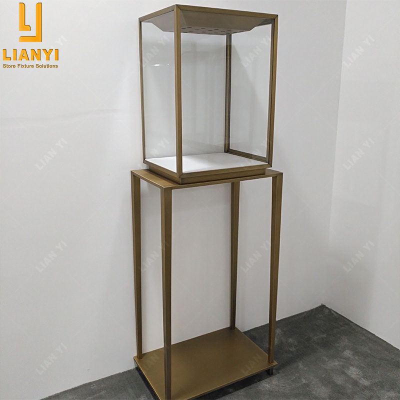 Vitrine de bijoux en verre top jewelry stand fournisseur 