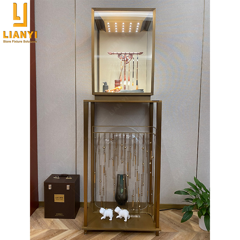 Vitrine de bijoux en verre top jewelry stand fournisseur 